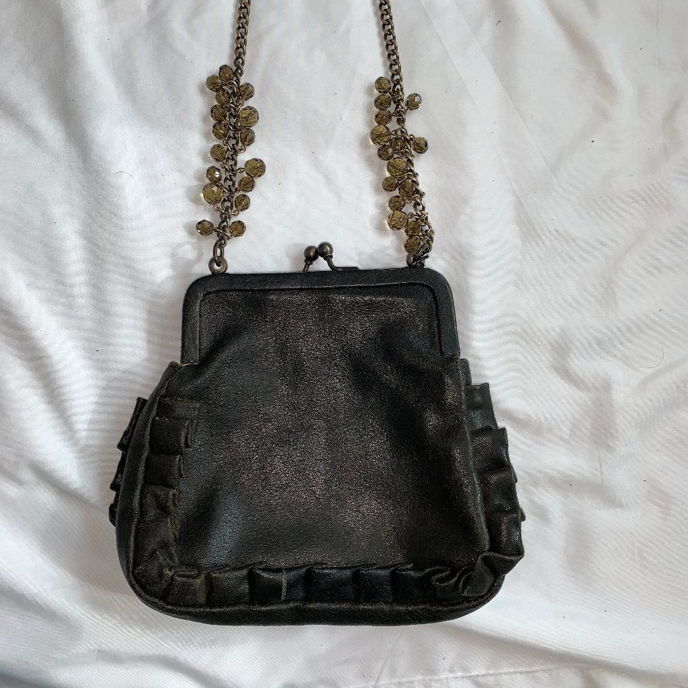 Liz Soto Vintage Black Leather Purse
